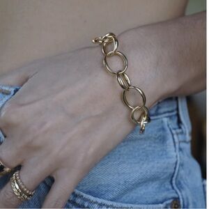 Bayou with Love gold oval chain bracelet